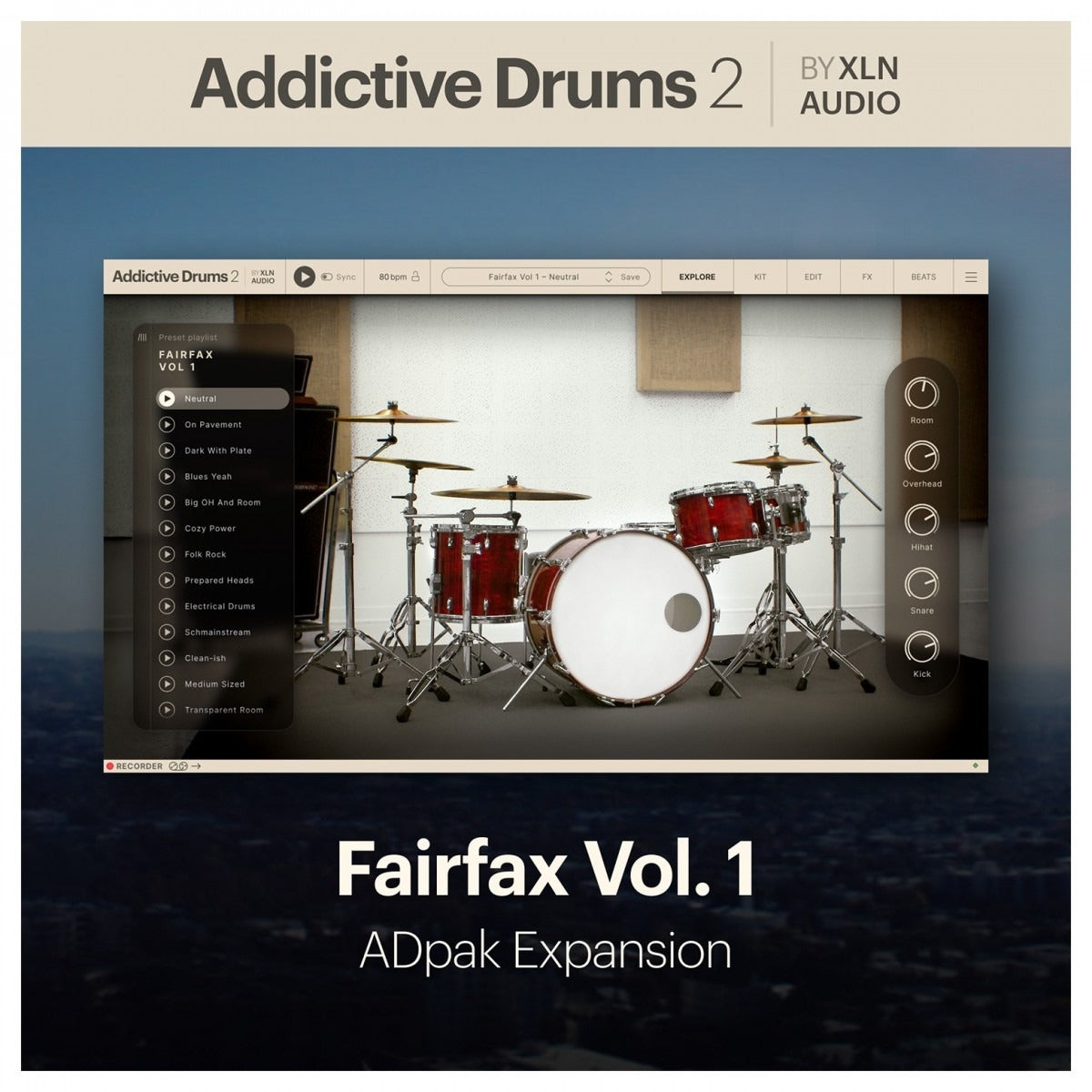 XLN Addictive Drums 2 Fairfax Vol 1