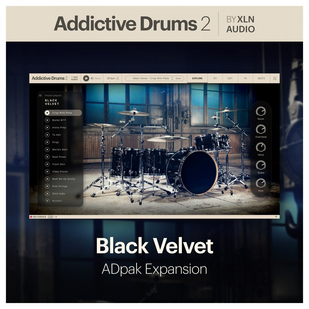 XLN Addictive Drums 2 Black Velvet